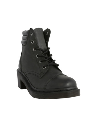 Alexandra Mirage Leather Heeled Boot by Dr. Martens