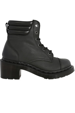Alexandra Mirage Leather Heeled Boot by Dr. Martens