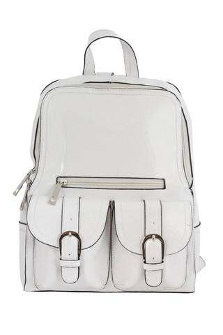 Vinyl Mini Backpack - White
