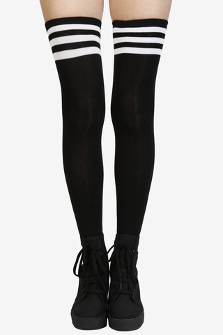 I love You Stripes Thigh High Socks