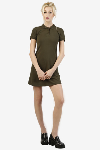 Tabbi Polo Dress - Olive