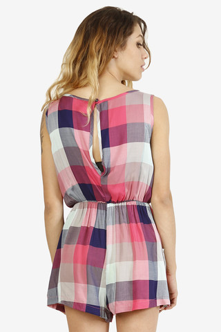 Quinn Check Plaid Romper By See You Monday