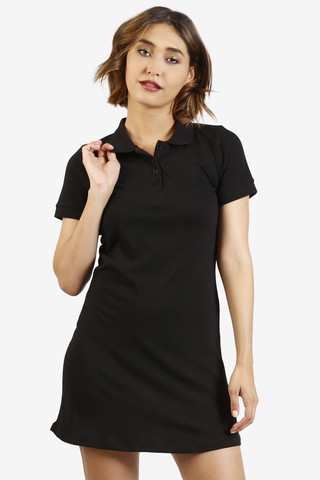 Tabbi Polo Dress - Black