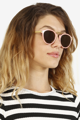 Cool Cat Mirrored Sunglasses - Pink