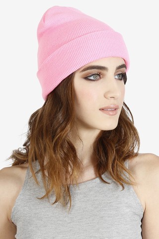 Rollover Beanie - Pink