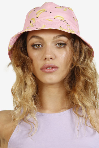 Pink Banana Bucket Hat