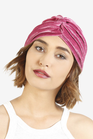 Aura Velvet Turban - Pink