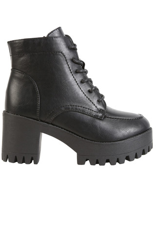 Jerri Platform Tie Up - Black