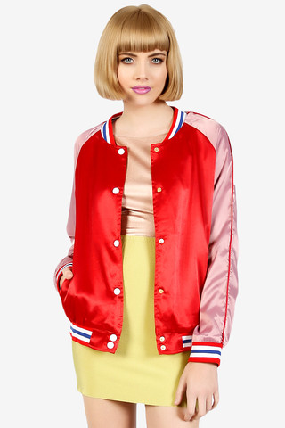 Cherry Bomb Baseball Jacket