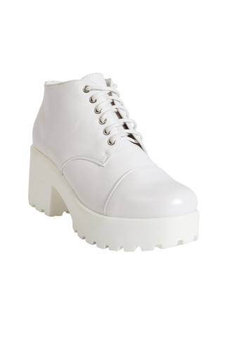 Lexi White Platform Boots