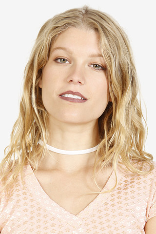 90s Rubber Choker By ECH - White