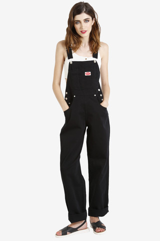 Super Over It Deadstock Baggy Overalls - Black