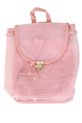 Jelly Mini Backpack - Clear Pink