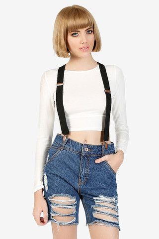 Shred Hard Suspender Shorts