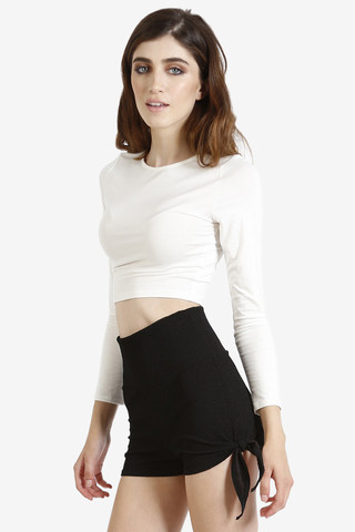 Super High Waist Side Tie Shorts