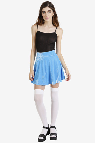 Paulette Velvet Skirt - Ice