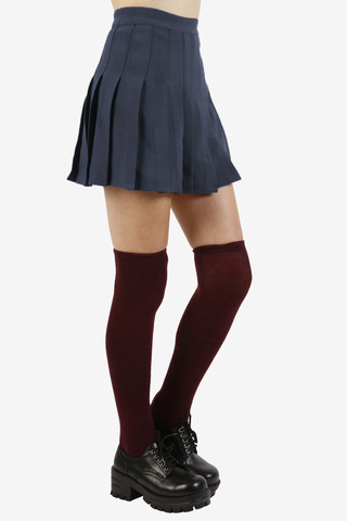 Amira Tennis Pleat Skirt - Navy