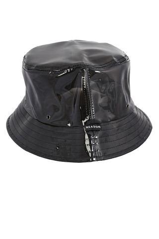 Black PVC Bucket Hat - By Reason Clothing