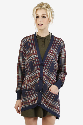 Carry Plaid Cardigan