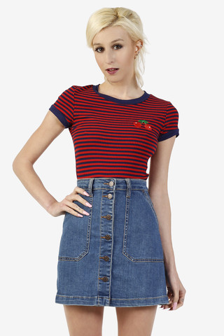 Casper Cherry Striped Ringer