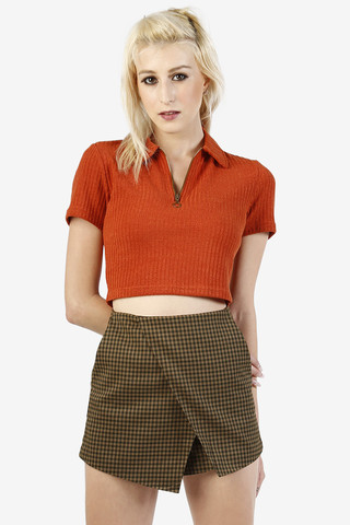 Iggy Zip Front Top - Rust