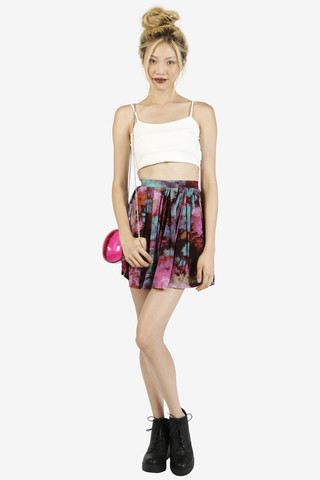 Three Strikes Crop Tank - White