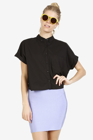 Box Me Blouse - Black
