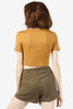 Carly Basic Crop - Mustard