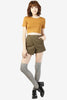 Carly Basic Crop - Mustard