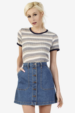 Chas Striped Ringer By Echo Club House