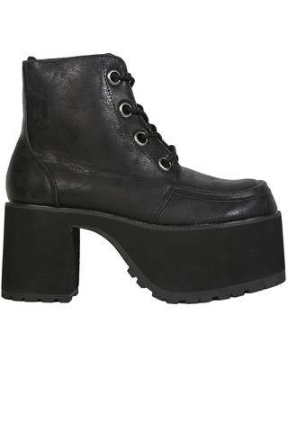 Distressed Ankle Nosebleed Platform Boot by T.U.K.