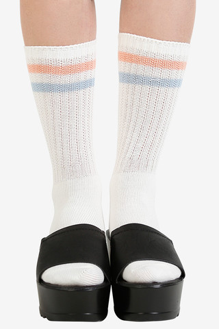 Pastel Stripe Socks - Vanilla
