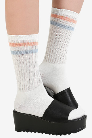 Pastel Stripe Socks - Vanilla