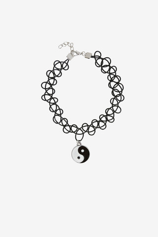 90s Yin Yang Tattoo Choker