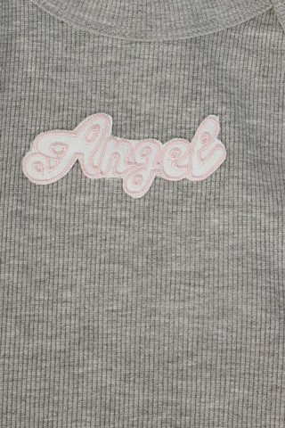 Angel Ribbed Tank By Echo Club House - Grey
