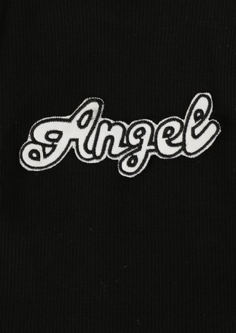 Angel Ribbed Tank By Echo Club House - Black
