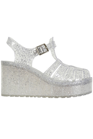 Melody Glitter Platform Jelly Sandal