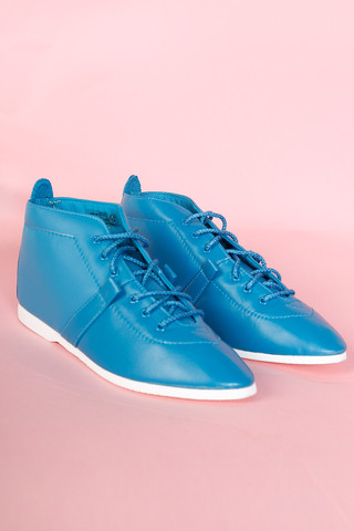 ECH Teal Deadstock 80s Tie Up Shoes