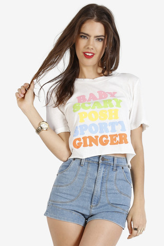 Spice Girls Cropped Tee by Petals & Peacocks