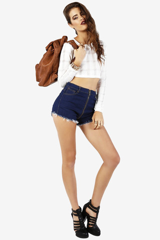 Clueless Cropped Sweater - Blanc