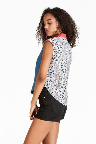 Sky High Chambray Blouse